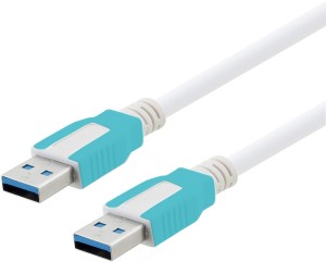 Anweshas 1.5 Meter USB 3.0 Type A Male to Type A Male Cable for Data Transfer Hard Drive Enclosures/Printer/Cameras (USB M to M CABLE) 1.5 m Patch Cable(Compatible with Hard Drive Enclosures, Printer, Cameras, White, One Cable)