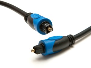 BlueRigger CBL-TOSLINK-MINI-AUDIO 1.8 m Fiber Optical Cable(Compatible with TV,Hometheater, Black, One Cable)