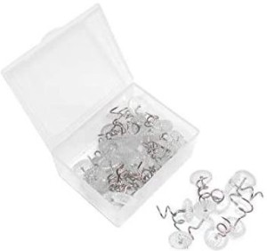 100Pcs Upholstery Twist Pins Clear Heads Bed Skirt Pins for