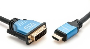 BlueRigger HDMI-DVI-BL 7.6 m HDMI Cable(Compatible with COMPUTER,TV, Black, One Cable)
