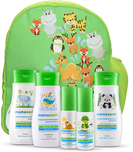 Mamaearth Complete Baby Care Kit with Baby Lotion Shampoo Body Wash Mosquito Repellent Sunscreen in an amazing water proof baby bag Buy Baby