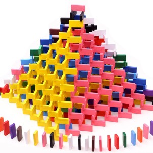 Colorful Wooden Dominoes Block Set with 200 Blocks- Classic Educational Game,  1 unit - Kroger