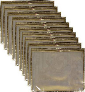 Radhe Hub gold Cover Golden Non Woven Zipper Waterproof Cover, GOLDEN_SARE_COVER_10Pcs (Gold) 10