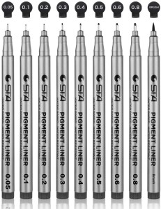 Luxor JUNIOR COLOR Fine Point PENS SKETCH O MATIC SET OF 10 SINGLE COLOUR BLACK SKETCH PENS PACK OF 4 SET  Amazonin Office Products