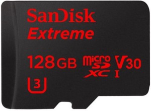 SanDisk Extreme 128 GB MicroSDXC Class 10 90 MB/s  Memory Card