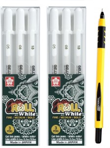 Definite White Highlight Gel Pen 0.8MM for highlighting and