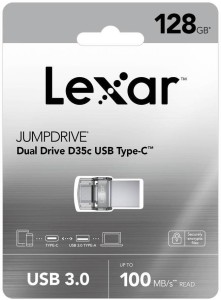 Lexar D35C 128 GB OTG Drive(Silver, Type A to Type C)