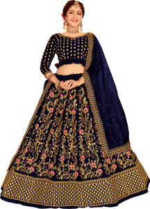 Velvet lehenga online choli flipkart