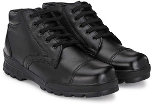 TENDER TSF TENDER (TENDER SHOE FACTORY) Genuine Leather Police Boot For Men (Black) Boots For Men