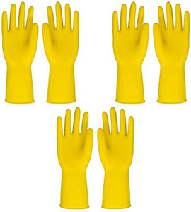 Wet shop rubber gloves