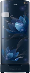 Samsung 192 L Direct Cool Single Door 3 Star (2021) Refrigerator with Base Drawer(Saffron Blue, RR20A1Z2YU8/HL)