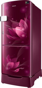Samsung 192 L Direct Cool Single Door 3 Star (2021) Refrigerator with Base Drawer(Saffron Red, RR20A1Z2YR8/HL)