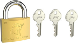 Godrej NO. 1 PADLOCK 50MM BRASS 3 KEYS Lock Buy Godrej NO. 1
