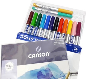 Doms Soft Tip Multicolour Brush Pens For Better Water Colour Effect(14 Pcs )