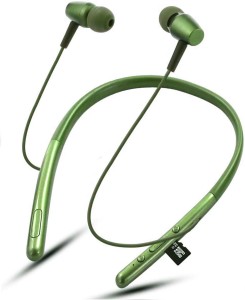 EFFULGENT Portable Earphone Wireless Portable HI BASS MAGNETIC BLUETOOTH EARPHONE WITH MIC AND MEMORY 64 GB MP3 Player 64 GB MP3 Player(Green, 0 Display)