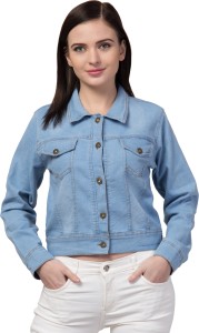 SANA FASHIONS Full Sleeve Washed Women Denim Jacket - Buy SANA FASHIONS  Full Sleeve Washed Women Denim Jacket Online at Best Prices in India | 