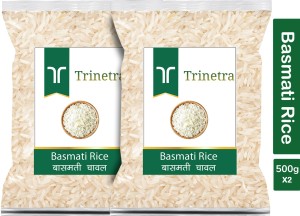 Trinetra Best Quality Basmati Rice-500gm (Pack Of 2) Basmati Rice (Long Grain, Raw)