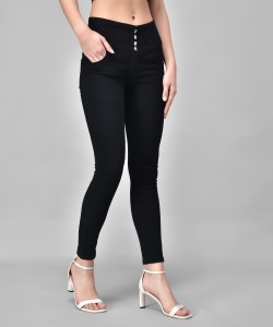 Creatywitty Slim Women Black Jeans