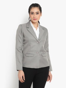 Zx3 Solid Single Breasted Formal Women Blazer Buy Zx3 Solid