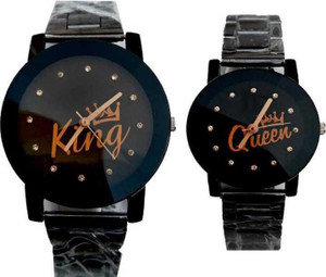 King queen hotsell watches black