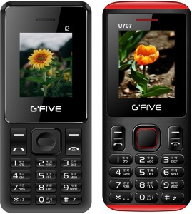 Gfive i2 & U707 Combo of Two(Black : Black Red)