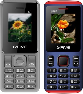 Gfive i2 & U707 Combo of Two(Grey : Blue Red)