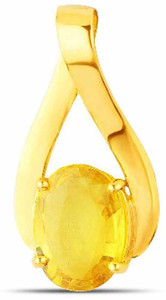 Anuj Gems Anuj Gems 7.25 Ratti Certified Natural Yellow Sapphire Pendant Locket Gold plated Sapphire Metal Pendant Price in India Buy Anuj Gems Anuj Gems 7.25 Ratti Certified Natural Yellow Sapphire P...