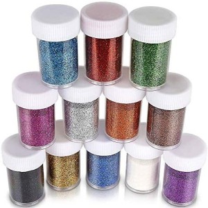 Glitter for Slime, Extra fine Glitter Shakers in Shaker Jars