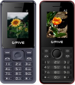 Gfive i2 & A2 Combo of Two Mobiles(Dark Blue : Black)