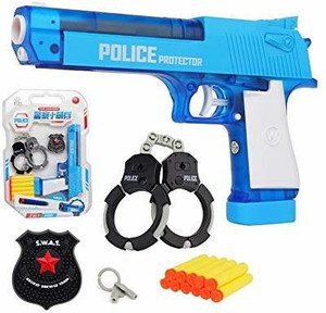 MEOL 2 in 1 Soft Bullet Gun and Water Gun with Handcuff Police