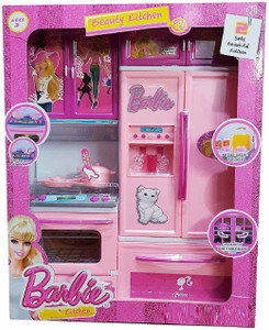 Nilzone Barbie Beauty Kitchen Set for Girls Kids Kitchen Play