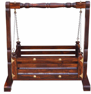 Woodware Wooden Cradle Sheesham Wood Cradle Cradle Palna