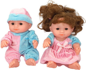 FunBlast Cute Boy and Girl Doll Set for Kids Baby Toys Realistic