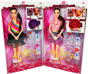 poksi sparkle girl doll with long and gorgeous hairs PACK OF 2