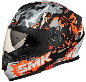 SMK Twister Attack Graphics Pinlock Fitted Full Face Helmet with