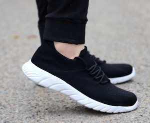 black and white walking shoes