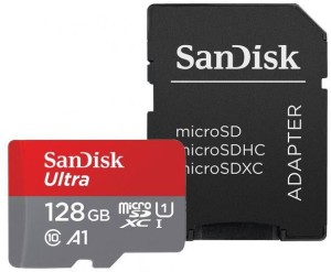 SanDisk Ultra 128 GB MicroSDXC Class 10 100 MB/s  Memory Card(With Adapter)