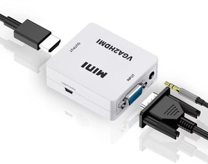 StoreIN VGA Cable 0.3 m Mini VGA to HDMI Converter VGA2HDMI Video