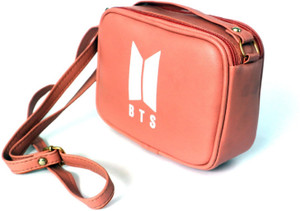 HeartInk Orange Sling Bag BTS Bangtan Boys KPOP Theme Fan Art Rose
