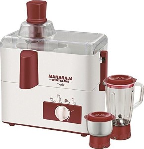 MAHARAJA WHITELINE JX1-147 MARK I, RED, WHITE 450 Juicer Mixer Grinder (2 Jars, Red, White)