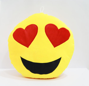 Creative Junction Polyester Fibre Smiley Cushion Pack of 1 Buy