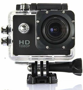 Youngwolf Action Camera Full HD 1080P Sports DV Action Waterproof Sports and Action Camera Sports and Action Camera(Black, 1080 MP)