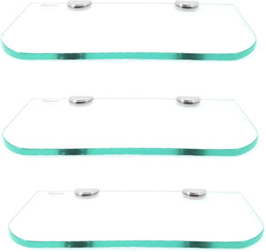 Sparkraze Pack of 3 D Brass Brackets Clear 12 By 5.5 inch Plain