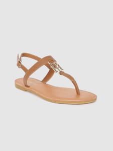 Tommy hilfiger tan cheap sandals