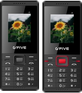 Gfive i1 Combo of Two Mobiles(Black : Black Red)