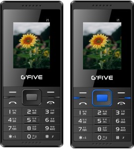 GFive i1 Combo of Two Mobiles(Black : Black Blue)