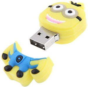 microware Cartoon Deiciples USB Flash Disk with 16GB Memory Pendrive 16 GB Pen Drive(Yellow)