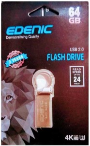 EDENIC Garv SDCZ50-064G-I35/SDCZ50-064G-B35 64 GB Pen Drive(Silver)