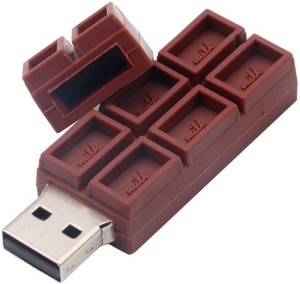 microware 16GB USB Flash Drive Chocolate Pen Drive Stick External Storage Pendrives for PC 16 GB Pen Drive(Brown)