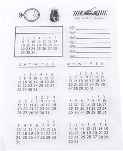 1 Sheet Clear Silicone Stamp Seal,Calendar Pattern